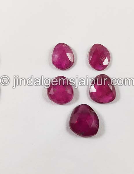 Rubellite Rose Cut Slices